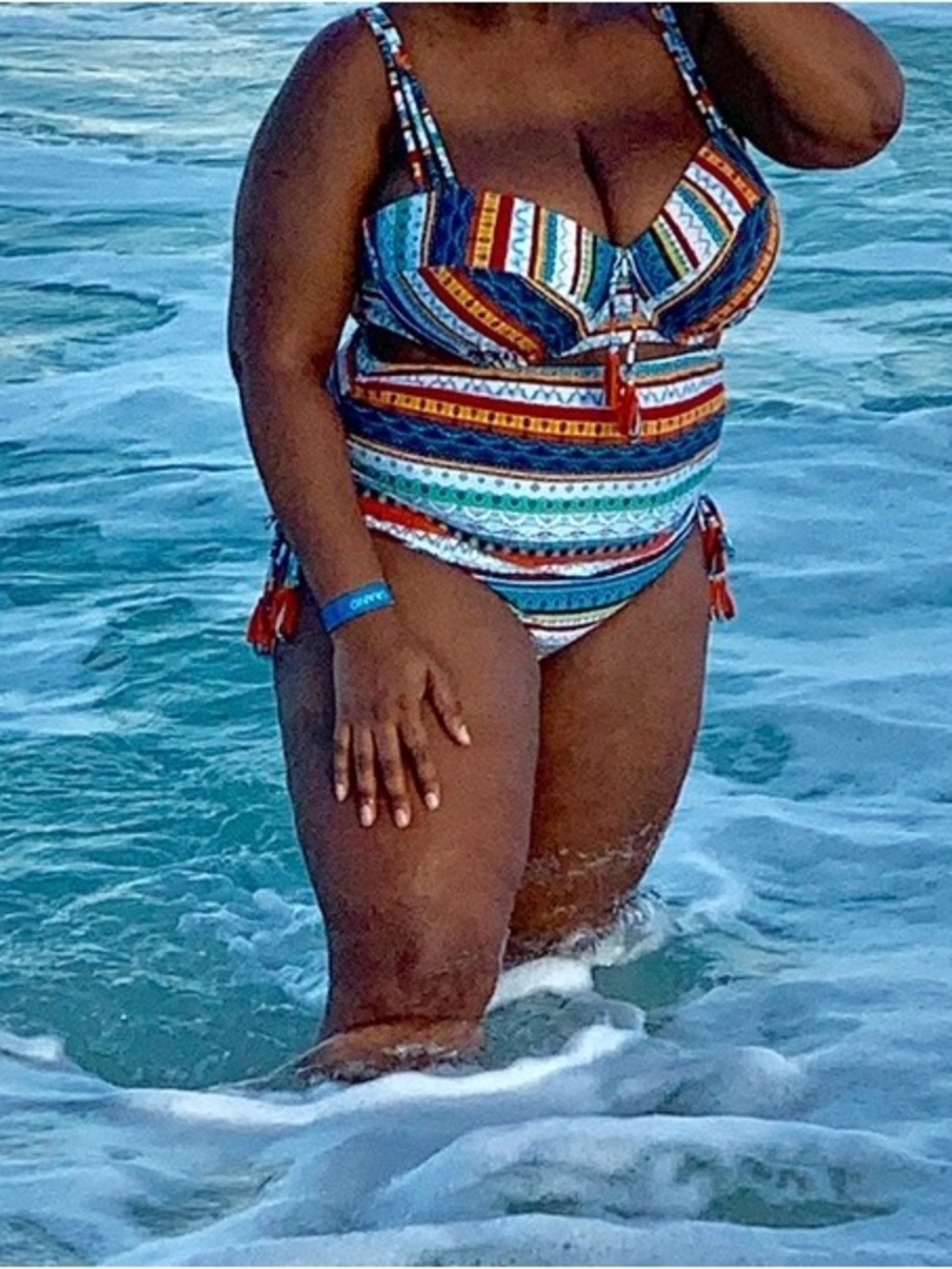 Cacique Aztek print color swim bottoms - Picture 4 of 4